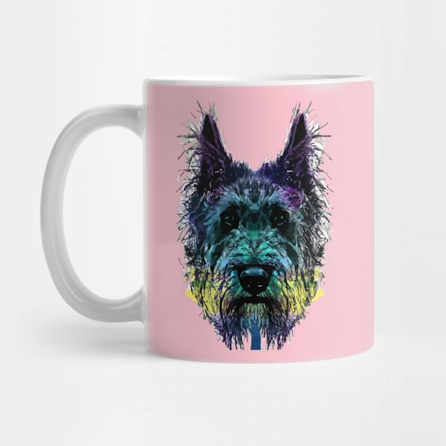 Irish Wolfhound Sighthound Minimal Artwork by Furrban